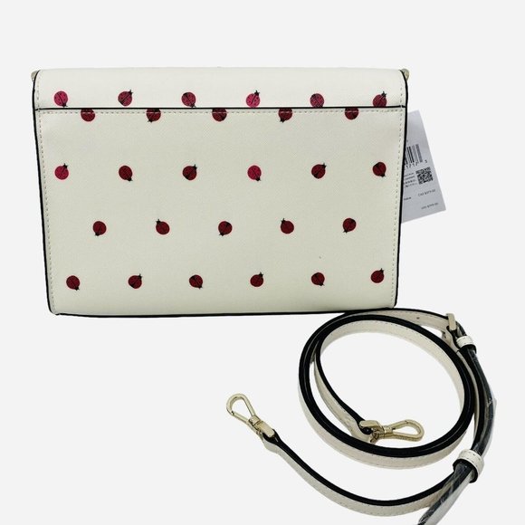 Kate Spade New York Carson Dottie Ladybug Convertible Shoulder Crossbody Purse - Picture 4 of 7